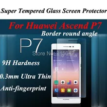 10 шт./партия Высококачественная ультратонкая класса Премиум Защитная пленка для экрана из закаленного стекла для экрана huawei ascend p7, сумка из полипропилена