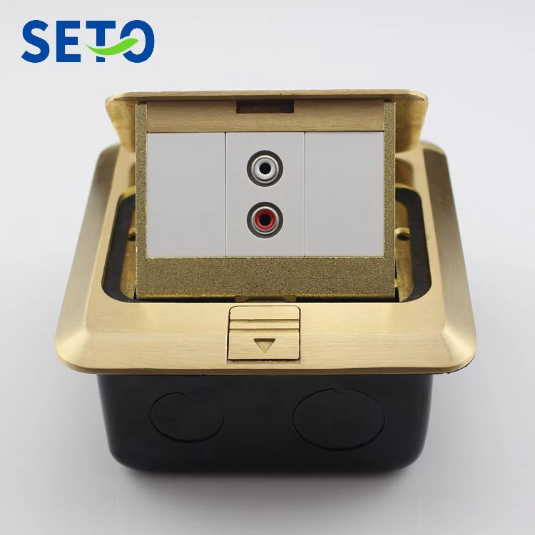SeTo Pop-up Тип Напольная розетка красный и белый аудио разъем настенная пластина