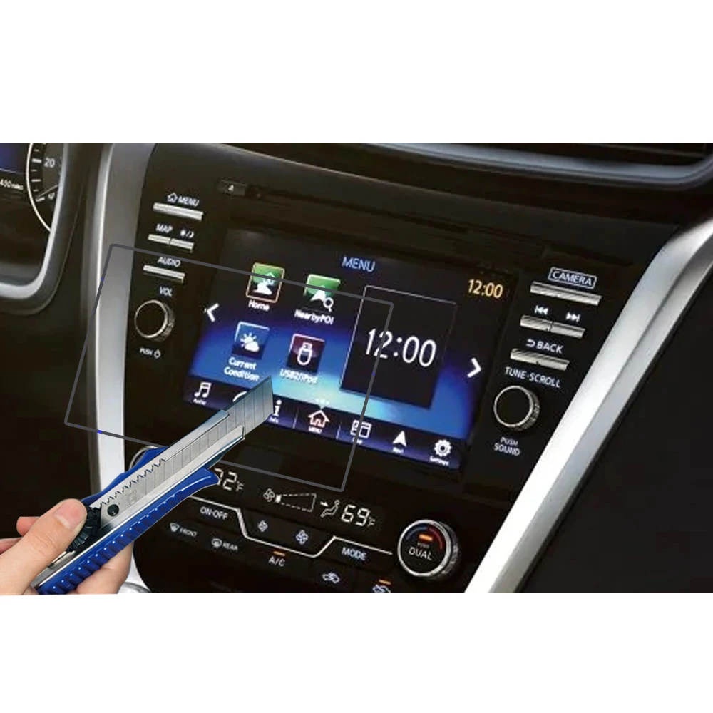 

8 Inch Tempered Glass Film for Nissan Murano 2015 2016 2017 2018 2019 Touch Screen Protective Film Navigation Screen Protector