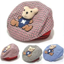 Baby Hat Animal Kids Hat Bear Cartoon Beret Baby Cap font b Tartan b font Design
