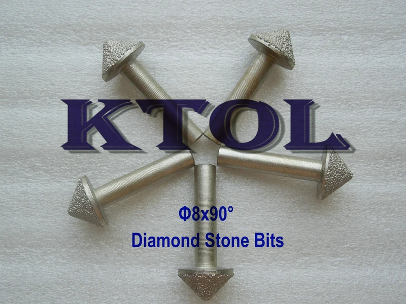 

5Pc/Lot Shank 8MM 90 Degree 3D CNC Carving Bits Emery Diamond Cutter End Mill Tools,Marble Tile Stone Router Bits for V Carving