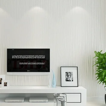 

0.53*10 meter/roll solid color modern brief stripe wallpapers plain chinese style tv background thickening non-woven wallpaper