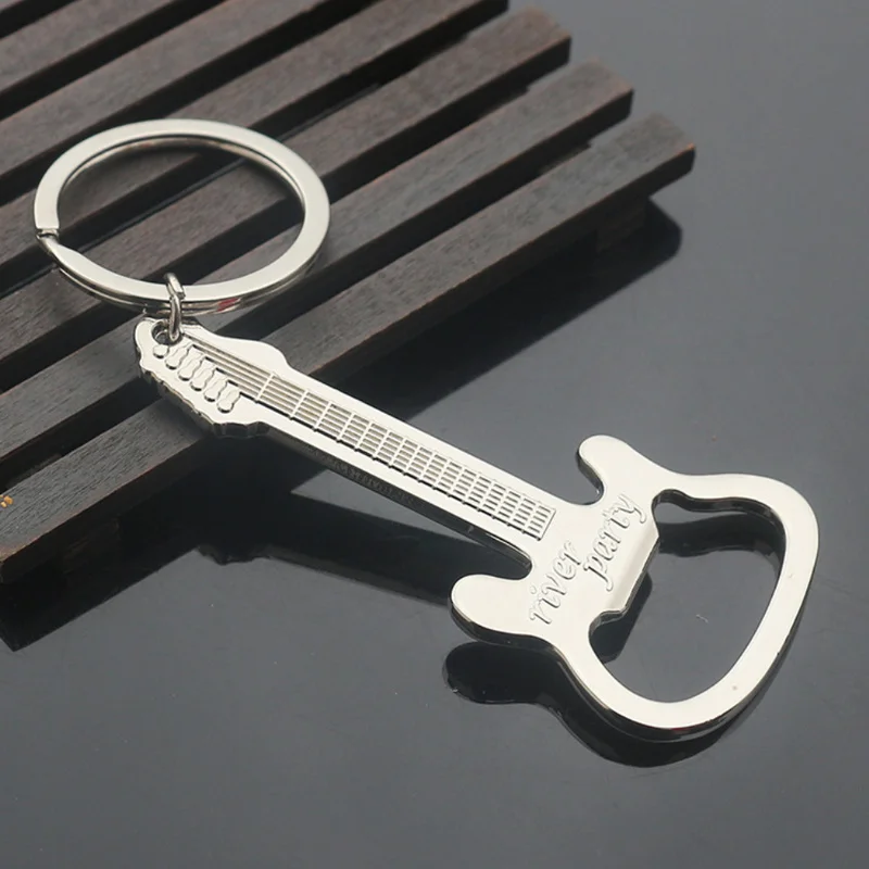 

Beer Opener New Design Guitar Beer Bottle Can Opener Alloy Hangings Ring Keychain Tools Household Gifts Keychain Bottle Opener