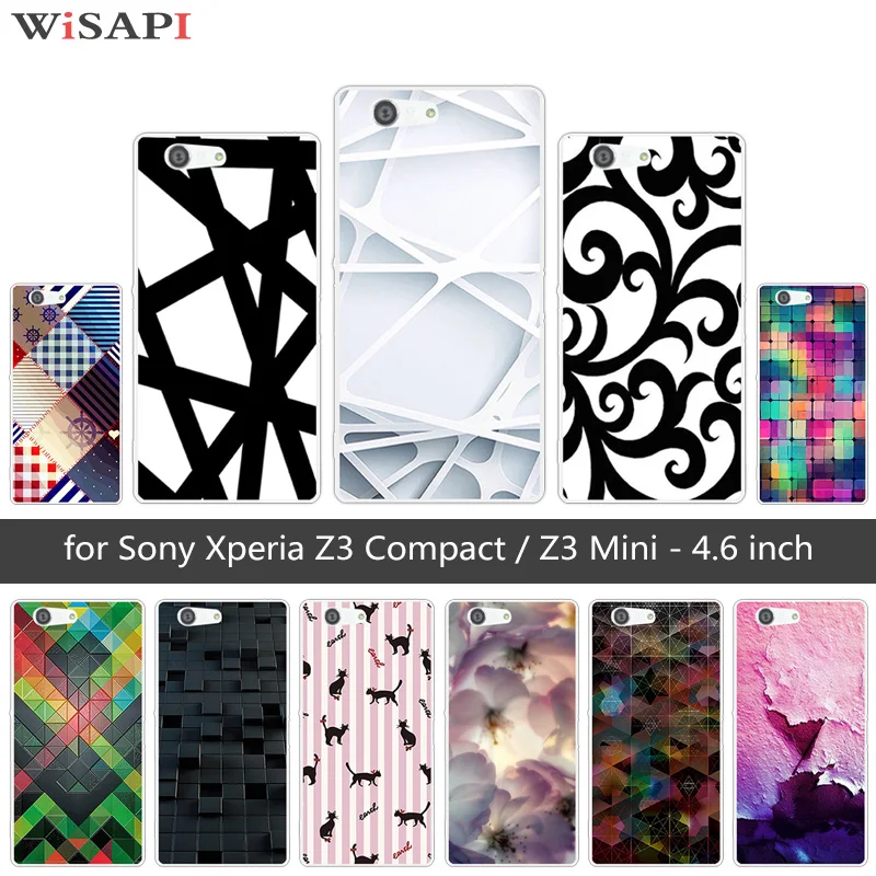 for Sony Xperia Z3 Compact Mini D5803 D5833 Soft TPU Cases Clear Silicone Bizarre Back Cover Coque |