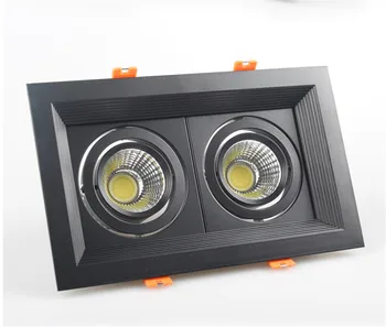 

15pcs/lot 20W LED COB Downlight Grille Double Clothing Store Dared Light LED Ceiling Lamp Spotlight AC110-240V CE Free Shipping