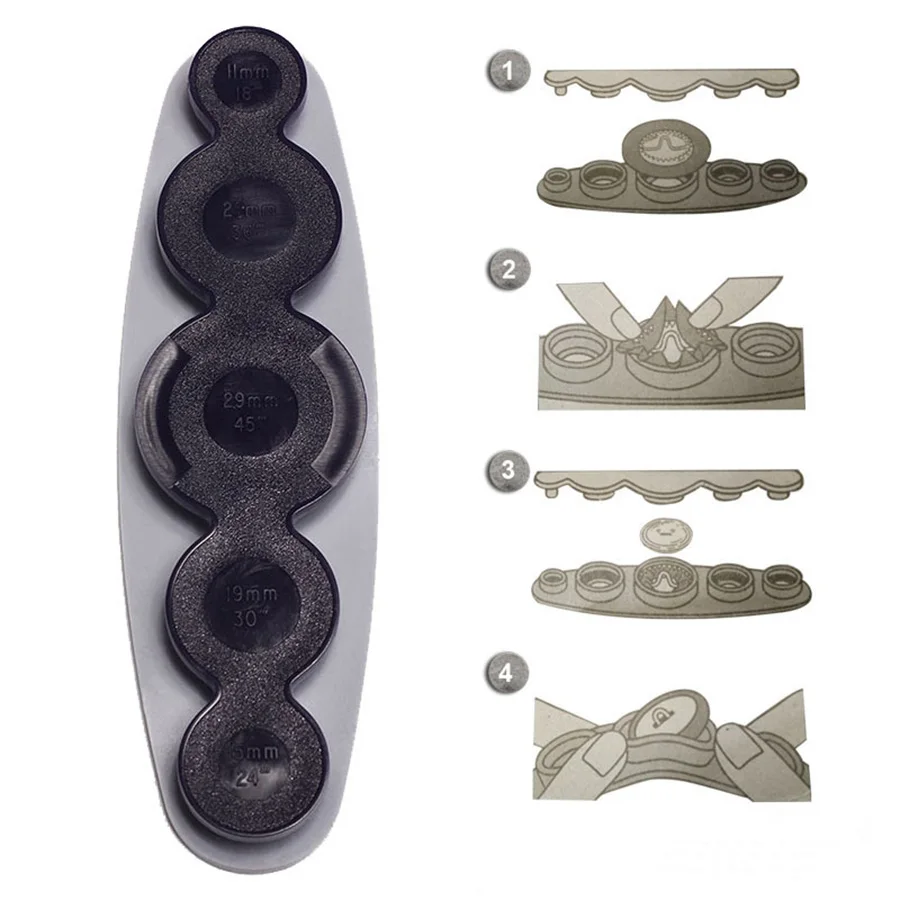 

Silica gel Button Tool Plastic Different Size Buckle Holes DIY Sewing Handcraft Tool 22*7cm