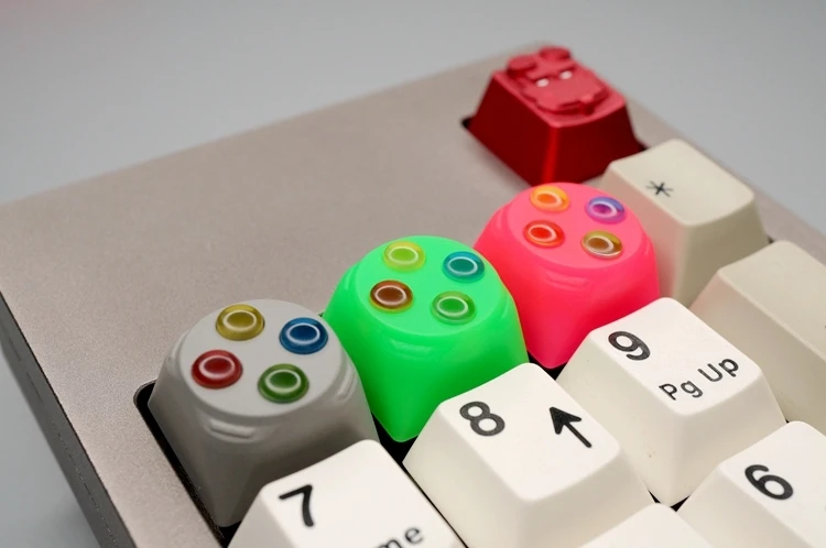 Color : Grey Keyboard keycaps 1pc ABXY Game Theme Backlit Key Cap Individual Hand-Made Resin Backlit Key Cap for Mechanical Keyboard with MX Switch