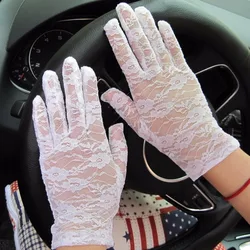 2022 fashion Women vintage Goth Party Sun Protection Hollow-Out Sexy Dressy Mittens Fingerless Lace Gloves