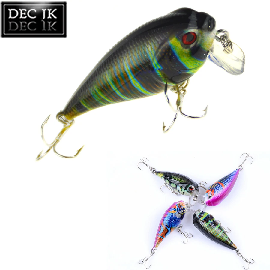 4PCS Artificial Bait Lot Crankbaits With Hooks Trolling Accessories Peche Fake Crank Baits Jerkbait Hard All Fishing Lures Set (10)