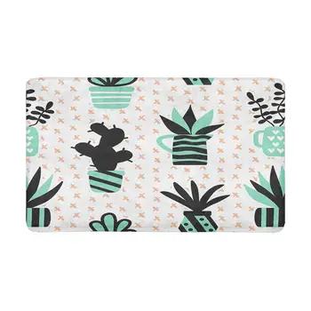 

Black Succulents Indoor Entrance Rug Floor Mats Shoe Scraper Doormat 30 X 18 Inches