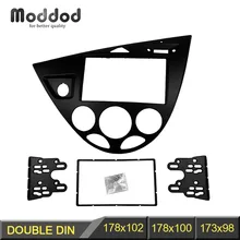 Double 2 Din Fasica for Ford Focus /Fiesta Stereo Panel Radio Refitting Installation Trim Kit Face Frame Bezel