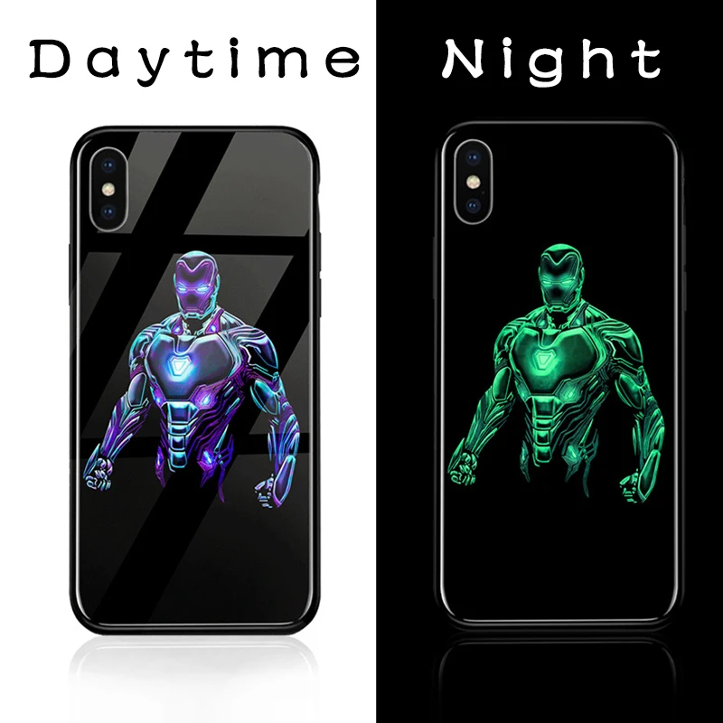 Ciciber Marvel DC для iphone X XR XS MAX стеклянный чехол s задняя крышка для iphone 11 Pro Max 8 7 6 6S Plus чехол Coque Venom Железный человек - Цвет: 18