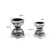 50 шт./лот, новинка, Ретро стиль, двойной лотос, 8*8, бусины, шапки для ожерелья, браслетов, diy, ювелирные аксессуары