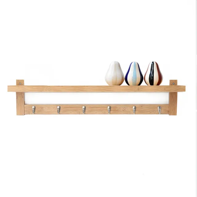 Bamboo Fashion Simple Hall Hook Storage Rack Wall Shelves Coat Bamboo Fashion Simple Hall Hook Storage Rack Wall Shelves Coat