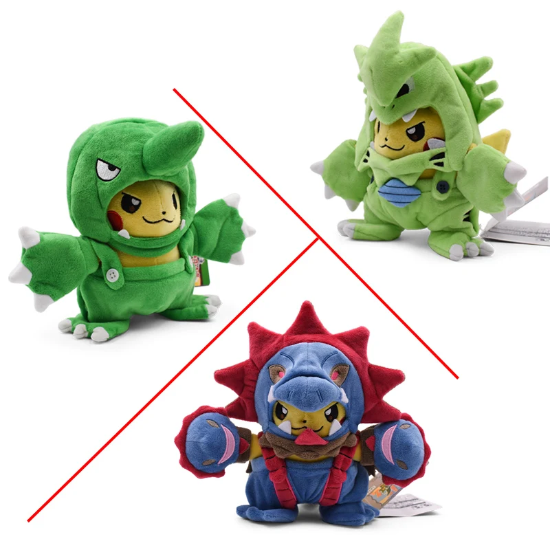 

3 Styles Anime Pikachu Cosplay Hydreigon Tyranitar Pok Maniac Peluche Plush Stuffed Toy Birthday Christmas Gift For Children