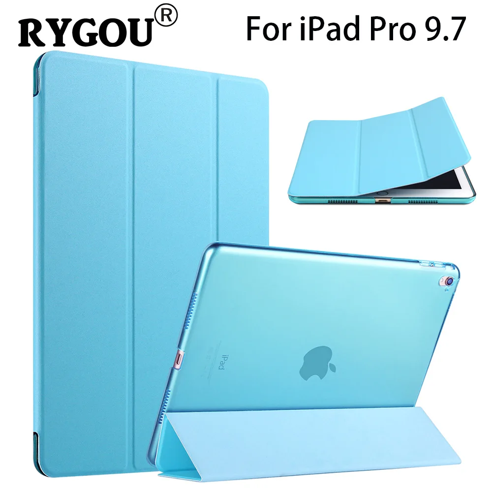 Чехол RYGOU для iPad Pro 9 7 дюйма умный чехол с тройной откидной подставкой Магнитный