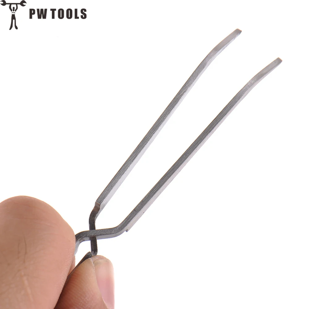 PW TOOLS Cross Lock Tweezers Stainless Steel Reverse Action Tweezer Acrylic Nail Shaping Tweezers Maintenance Tools 145mm пинцет afbeelding