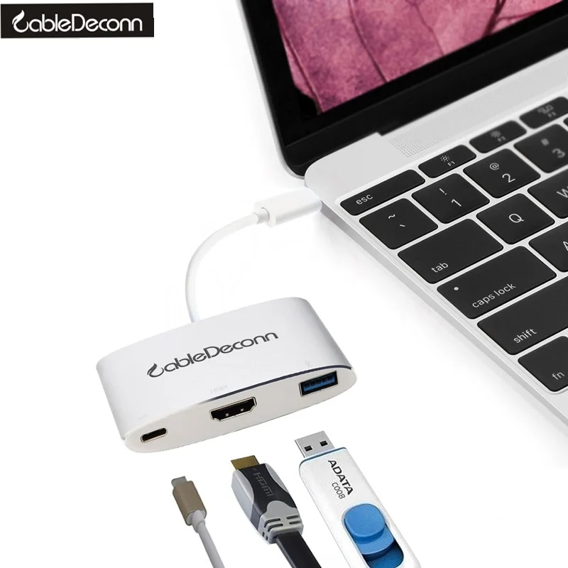 USB 3 1 USB C to HDMI VGA DP USB3 0 Hub USB PD Thunderbolt3 Compatible