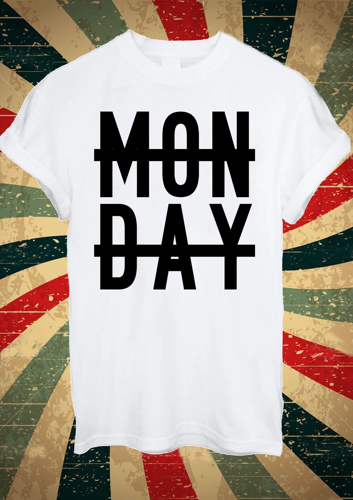 Monday Writing With Line Tumblr Blogger MON DAY Футболка мужская и женская унисекс 1367 | Мужская одежда