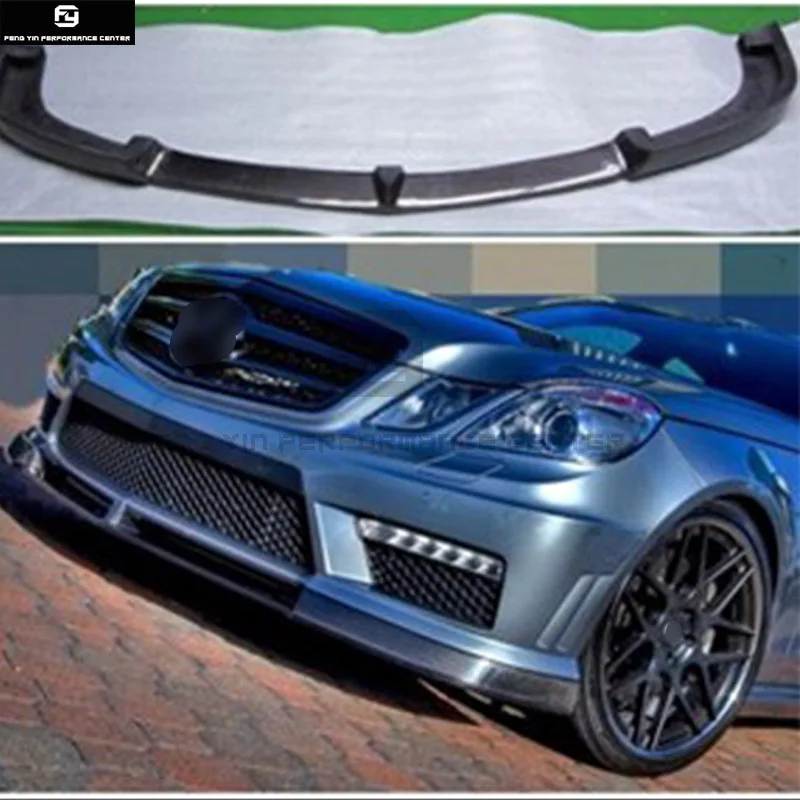 

W212 E300 Carbon fiber Car styling front bumper lip for Mercedes Benz W212 E350 E63 AMG Bumper 10-13