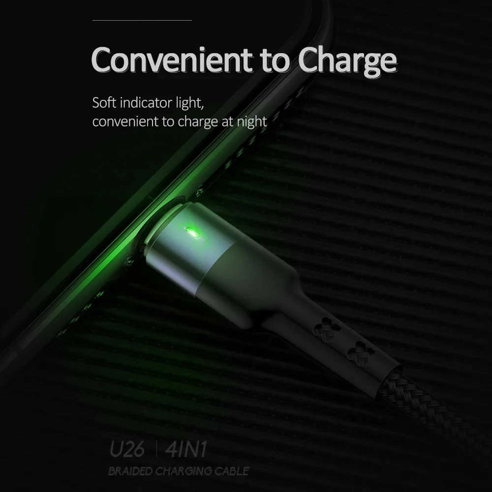 Кабель Micro USB USAMS 3 в 1 кабель 3A type C для iPhone зарядный кабели 4 6 6s 7 8 x xs Samsung|Кабели