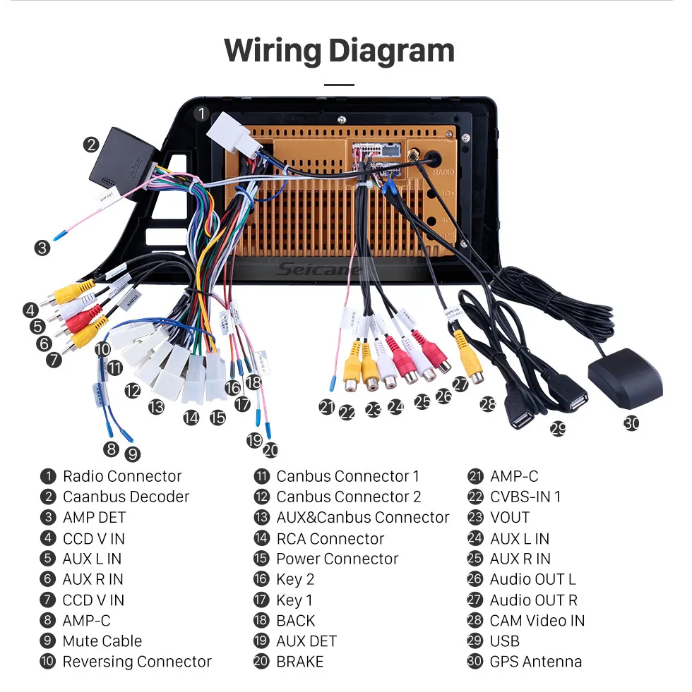 Top Seicane Android 8.1 HD Touch Screen 9 inch GPS Navigation Radio for 2016-2018 Toyota C-HR LHD Bluetooth 3GWifi multimedia player 18