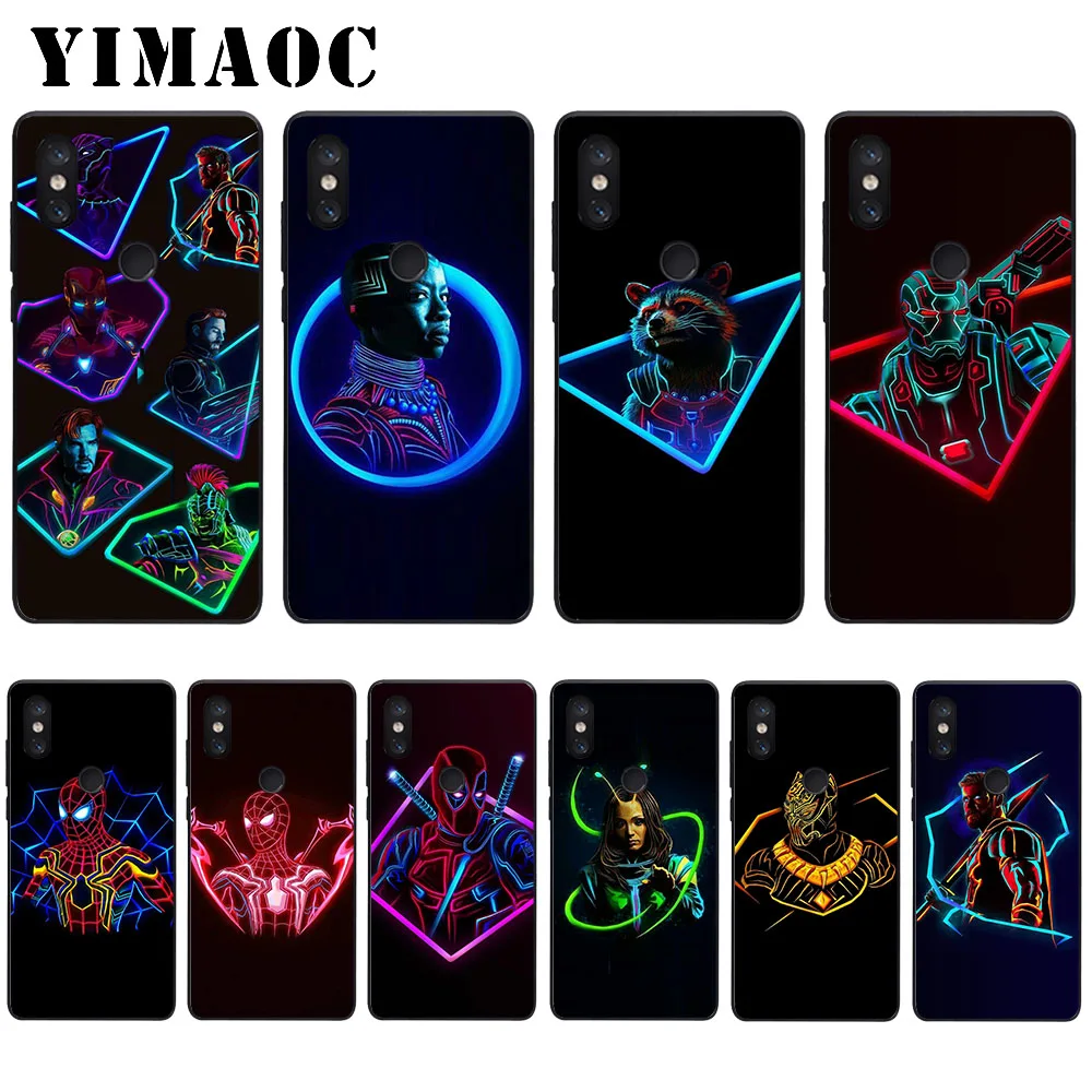 

YIMAOC Marvel Superheroes Avengers Soft Case for Xiaomi Mi5 Mi5S Mi6 Mi9 Mi8 Lite SE A1 A2 Lite Pocophone F1 MAX 3