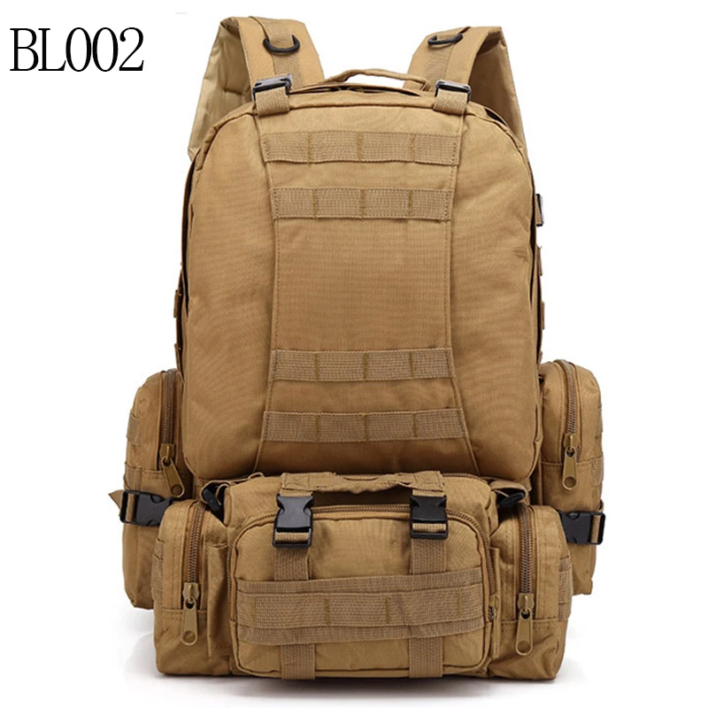 

55L waterproof Tactical Camouflage sprots backpack men travel outdoor Military male Mountaineering Hiking Climbing Camping bags