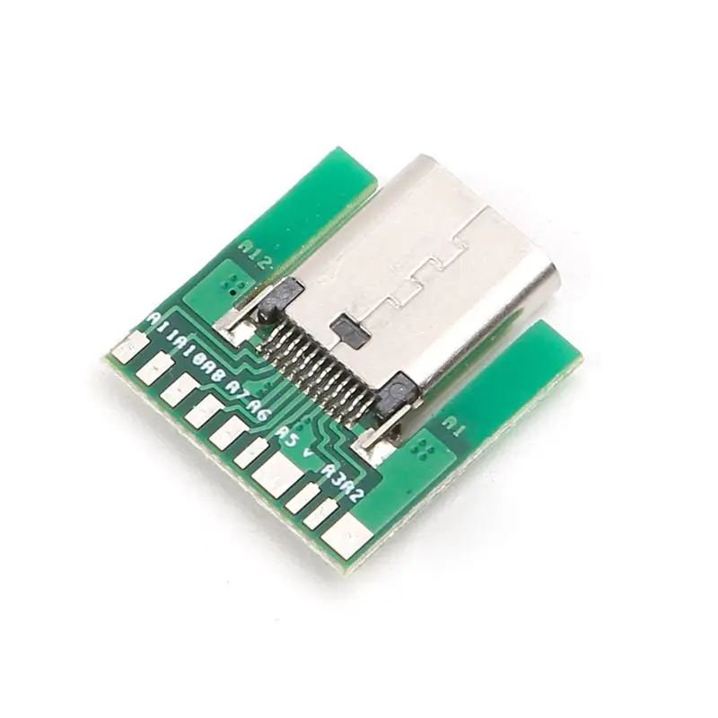 Гнездовой разъем USB 3 1 типа C штекер SMT с печатной платой сделай сам 24
