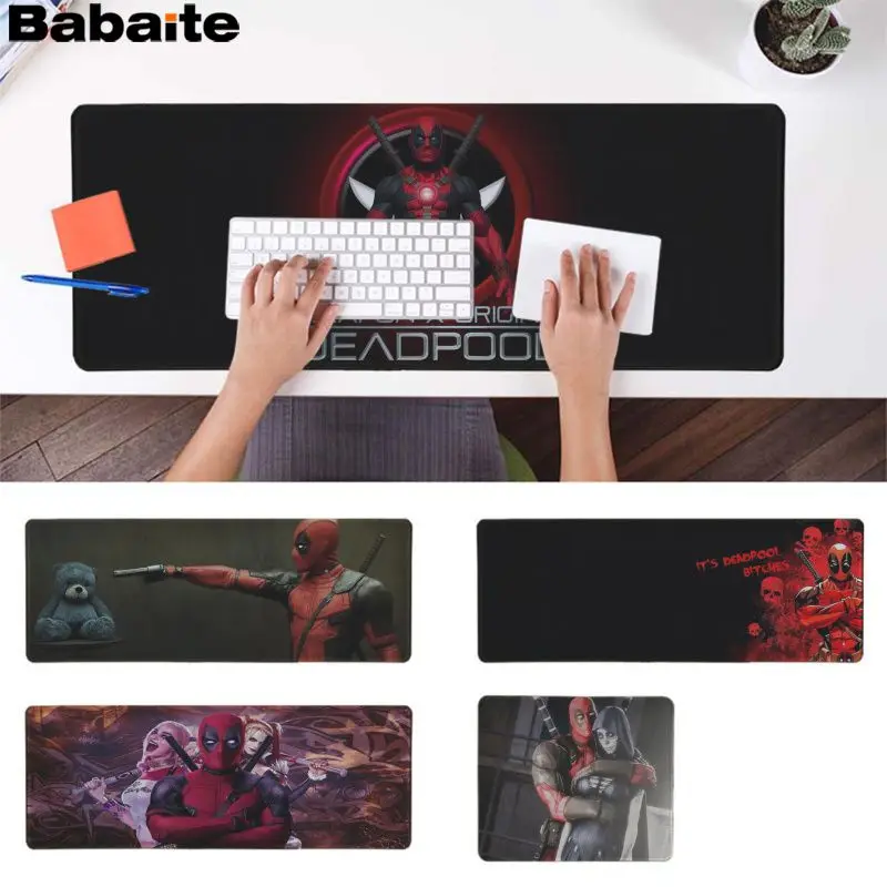 

Babaite New Design Deadpool Locking Edge Mouse Pad Game Free Shipping Large Mouse Pad Keyboards Mat