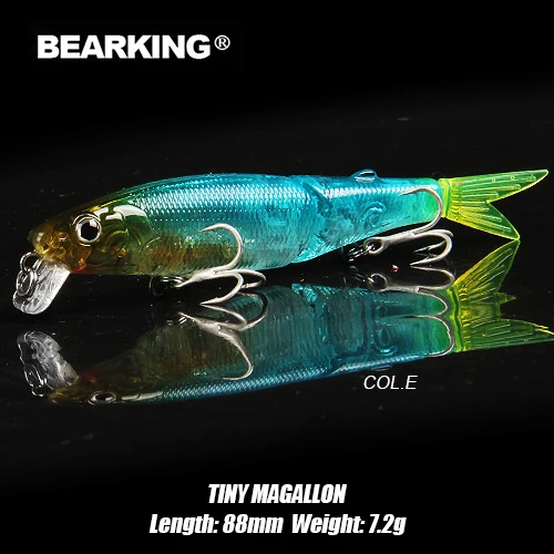 Розничная A+ рыболовные приманки, разные цвета, гольян crank 80 мм 8,5 г, магнитная система. Bearking горячая модель crank bait - Цвет: Magallon-Tiny-E