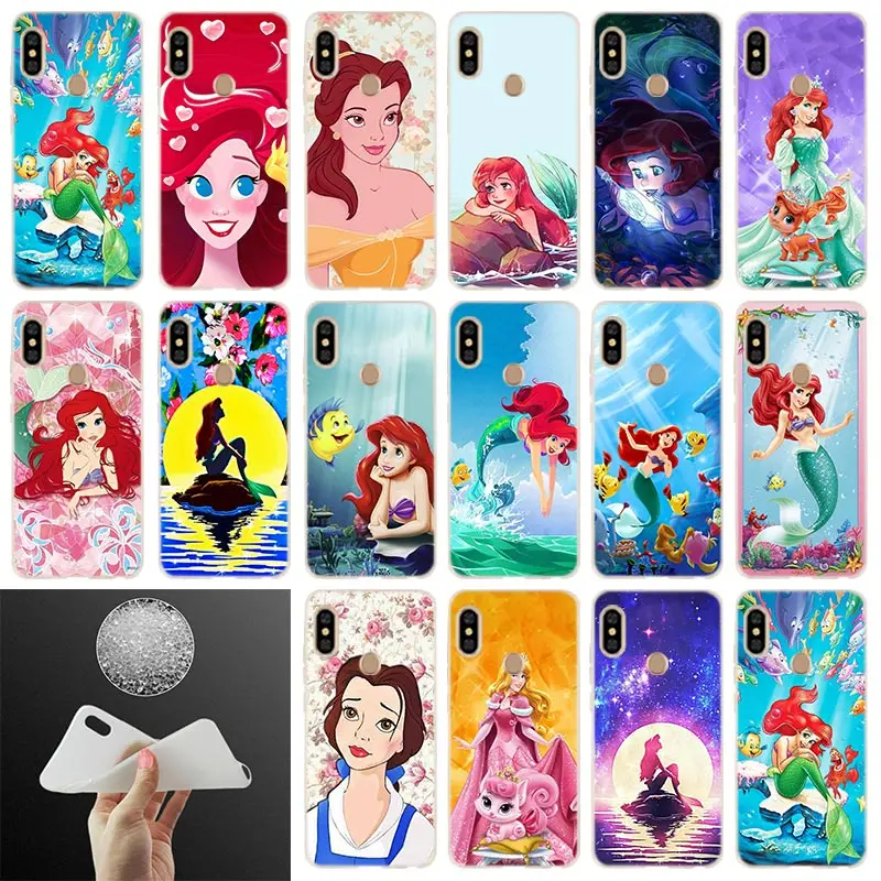 

Phone Case Princess Ariel Little Design For Xiaomi Redmi Note 7 6 5 4x redmi 7 6pro 6a s2 5a 4a 4x 5plus y3 Soft Cover Coque