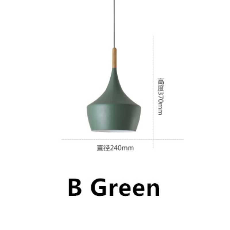 BDBQBL современный металлический светодиодный подвесной светильник синий/зеленый/розовый/желтый алюминиевый Лофт подвесной светильник для спальни ресторана E27 Потолочный подвесной светильник - Цвет корпуса: B Green