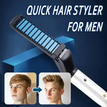 

Multifunction Men Quick Beard Straightener Styler Comb 2019 Hair Curling Iron Hair Volumize Flatten Side Straighten Hair Curler