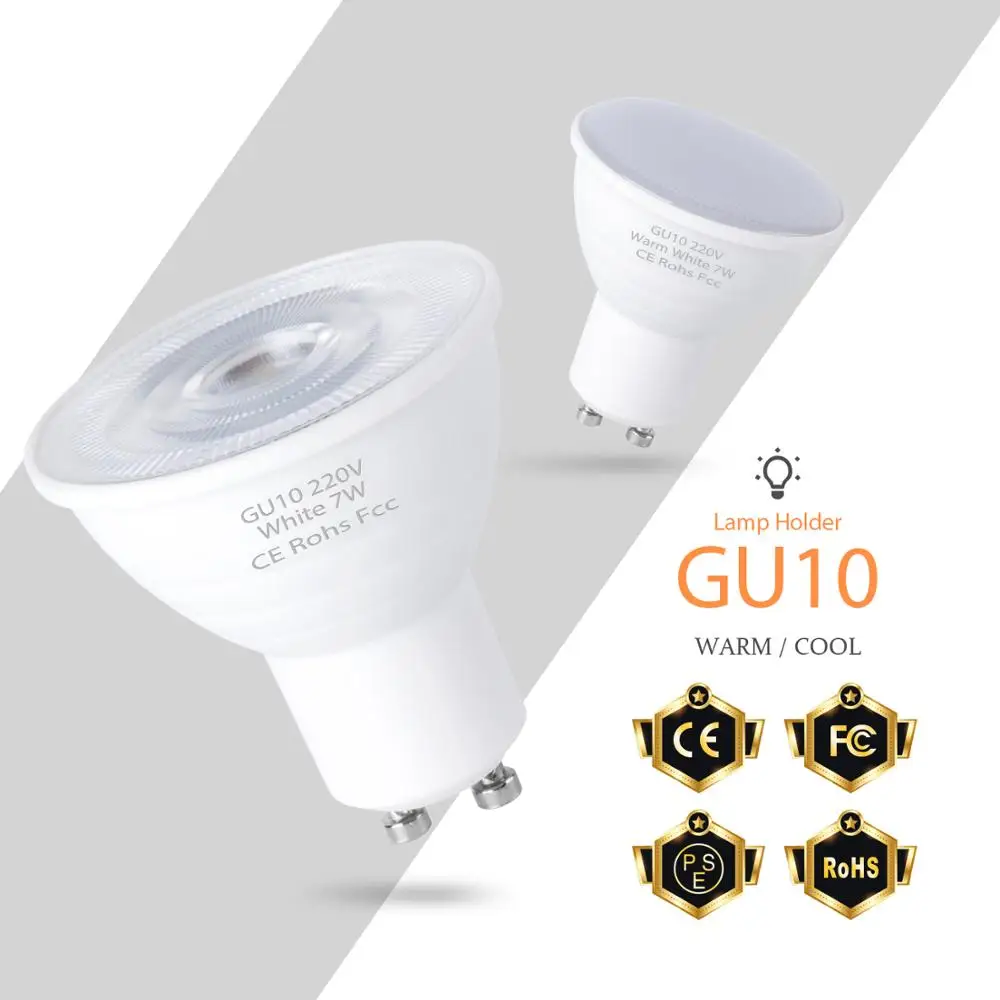GU10 Светодиодный светильник MR16 светодиодный лампочка GU 10 кукурузная лампа 5 Вт 7 Вт Свеча лампа AC 200-240 В прожектор 2835 внутреннее
