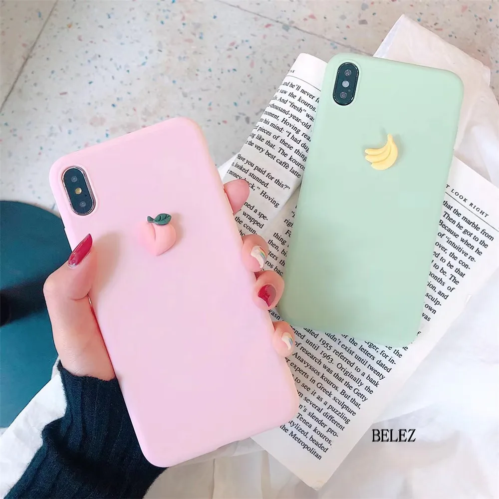 

Candy case for Xiaomi Redmi 5 5a 6 6a K20 5 plus Redmi 7 Y3 Note 7 6 5 Pro Note 4x 7 3D fruit banana peach grape soft back cover