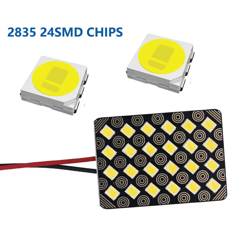 1PC CANBUS C5W led T10 BA9S socket 12/24SMD 2835 Chip LED Festoon Bulb Car Dome Light Canbus No Error Auto Interior Reading Lamp