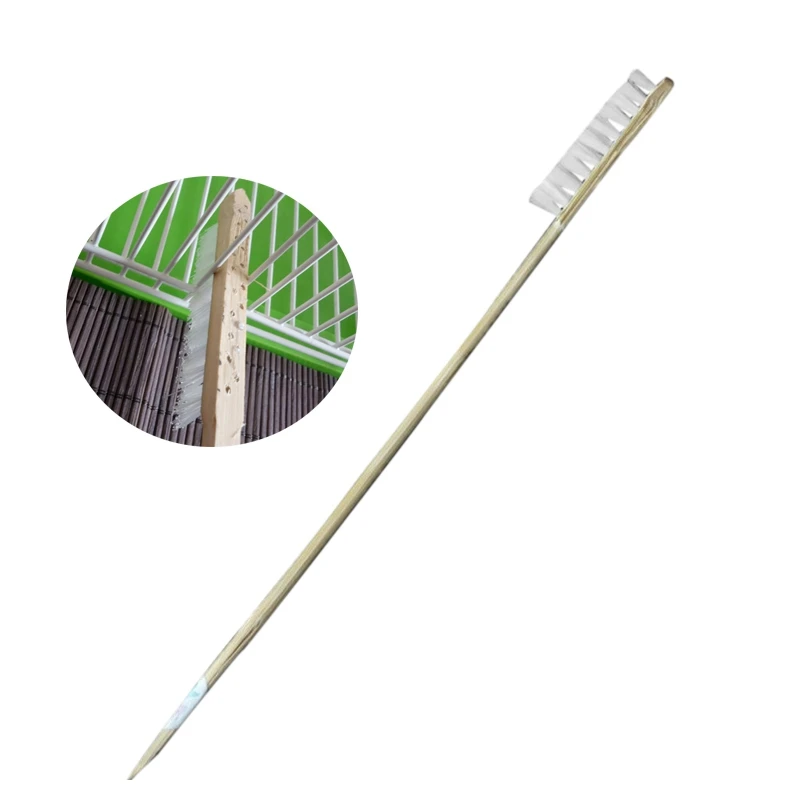 2019 Bird Cage Brush Wooden Long Handle Brush Birds Cage Cleaning Tools