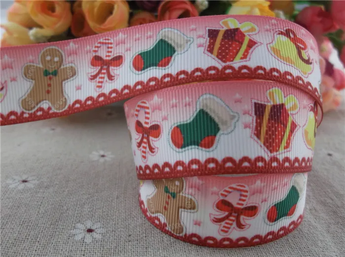 new arrival 1" (25mm) christmas printed grosgrain ribbon christmas gift