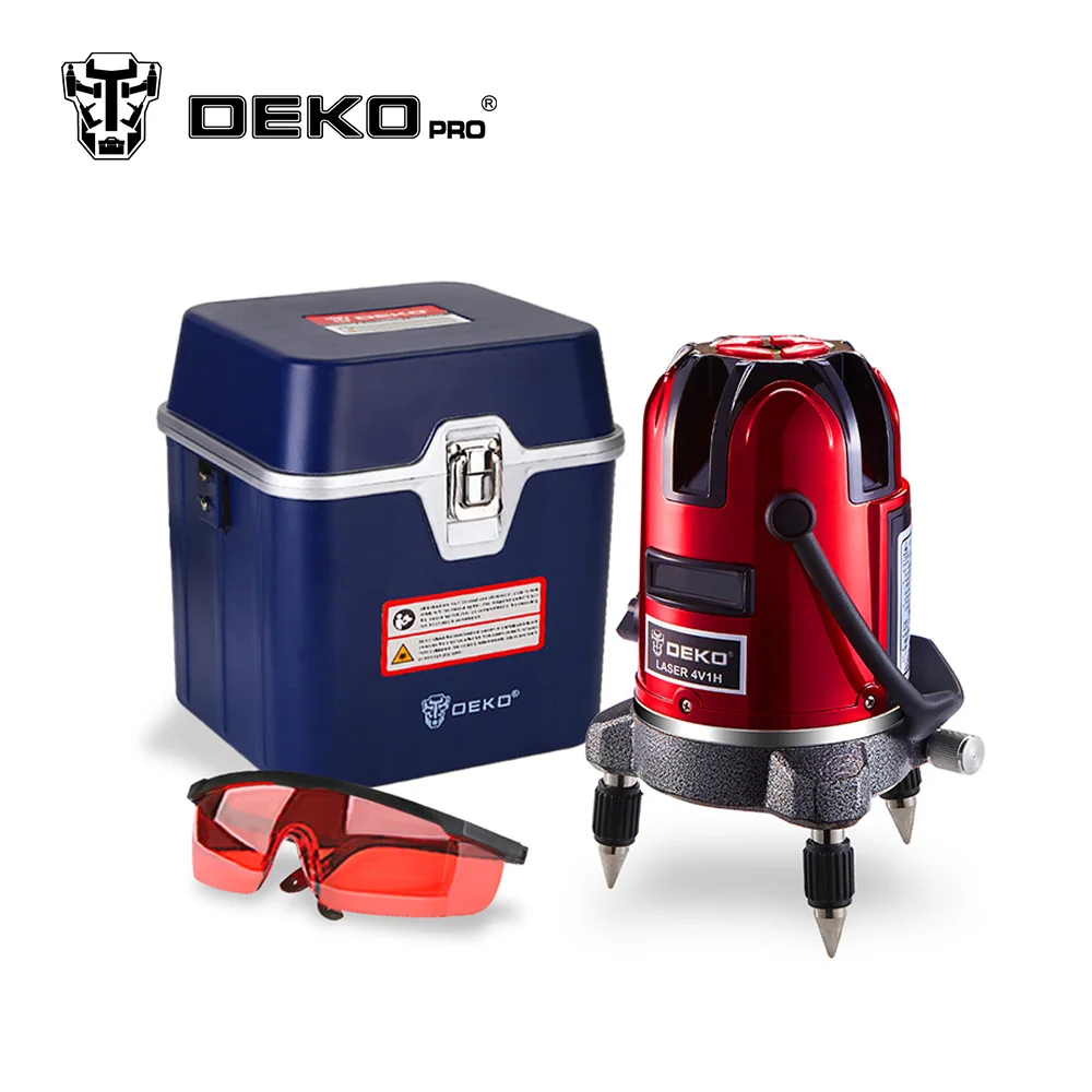 

DEKO LL5 Series 5 Lines 6 Points Laser Level Self Leveling Multipurpose Cross-Line Outdoor Tilt Mode Can be Used w/ Tripod