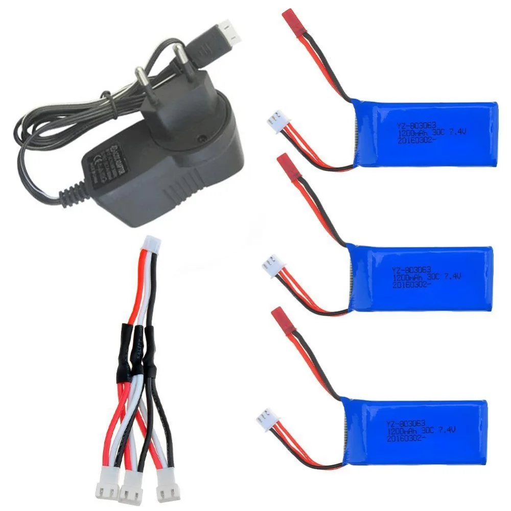 

3pcs * 7.4V 1200Mah 30C Lipo battery For Yizhan X6 MJX X101 Wltoys V353 V353B V666 V262 A949 A969 A979 K929 V912 V915 RC Drone