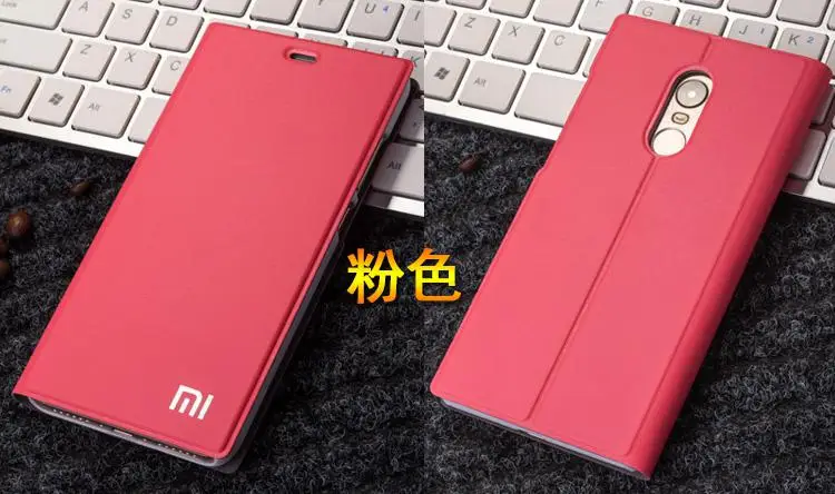 Новое поступление для Xiaomi redmi note 4 Чехол, роскошный тонкий стильный Флип кожаный чехол для Xiaomi redmi note 4X redmi note 4 - Цвет: Pink for RMNT4