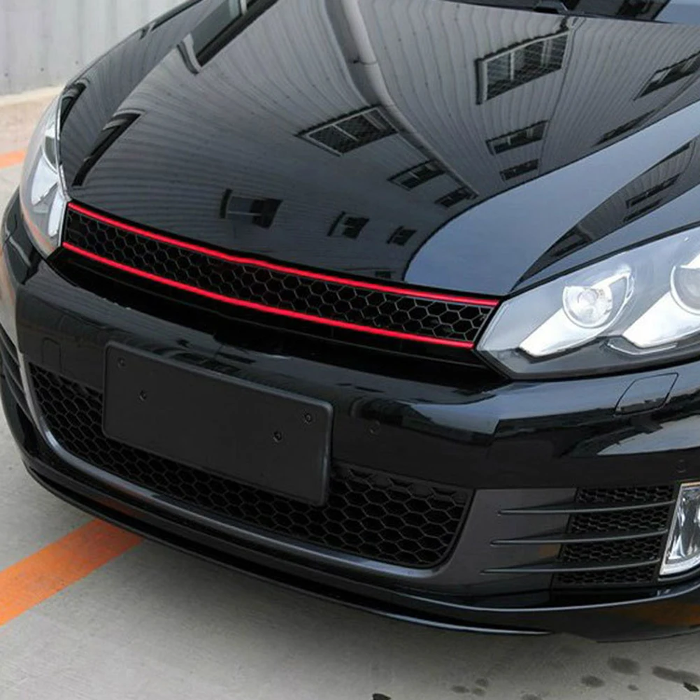 Front Hood Grille Decals araba aksesuar Reflective Car Fabric Strip Sticker Decoration for VW Golf 6 7 Tiguan Front Hood Grille Decals araba aksesuar Reflective Car Fabric Strip Sticker Decoration for VW Golf 6 7 Tiguan
