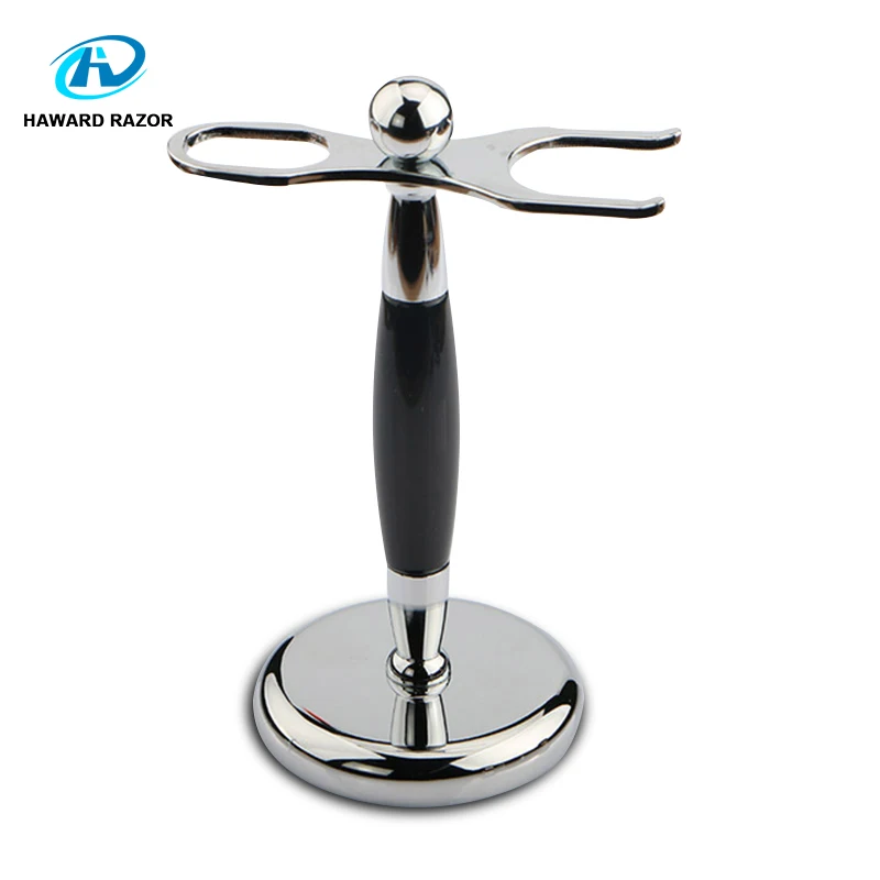 

HAWARD RAZOR Deluxe Zinc Alloy & Black Resin Razor Stand and Shaving Brush Stand,Silver,The Best Safety Razor Stand.