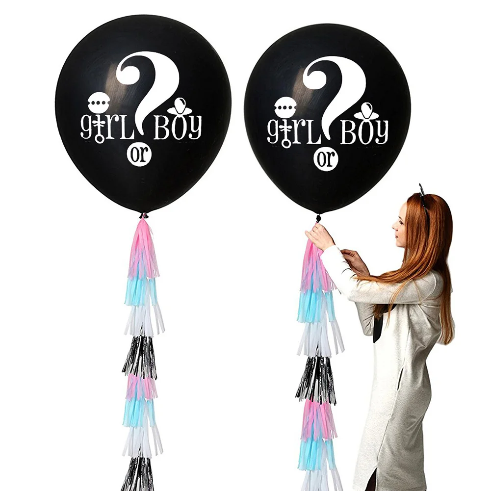 Decorations Balloon Confetti 36inch Set Reusable Boy Or Girl Cute Baby Shower Birthday Photo Props Supplies Gender Reveal Kit | Дом и сад