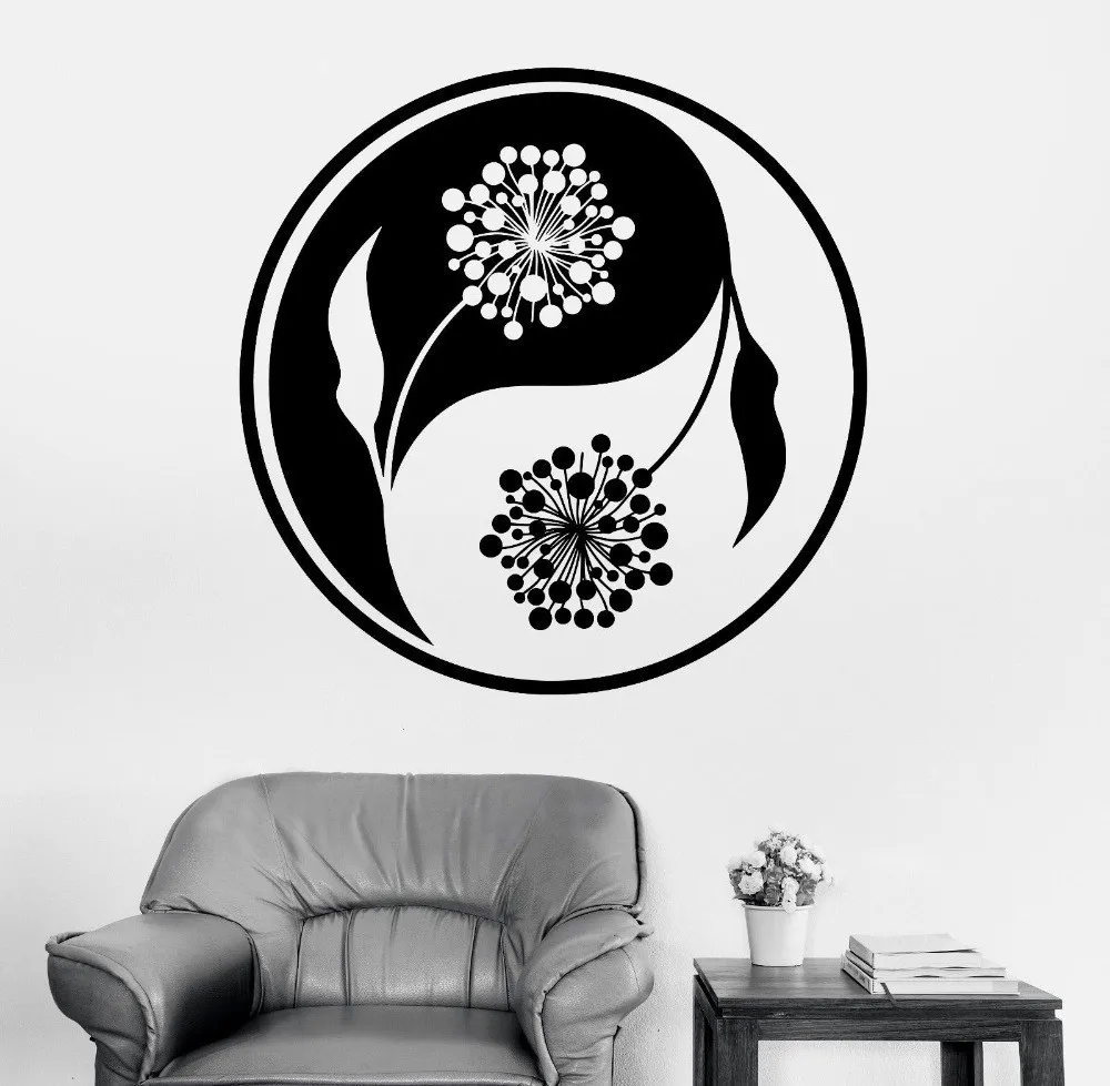 Pinturas Murais Big Mandala Vinyl Wall Decal Yoga Sticker Menhdi Lotus Large Pattern Ornament Om Indian Mural Home Decor | Дом и сад