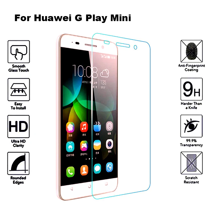 

2Pcs Tempered Glass For Huawei G Play Mini Screen Protector Film Protective Glass For Huawei G Play Mini CHC-U01 CHC U01