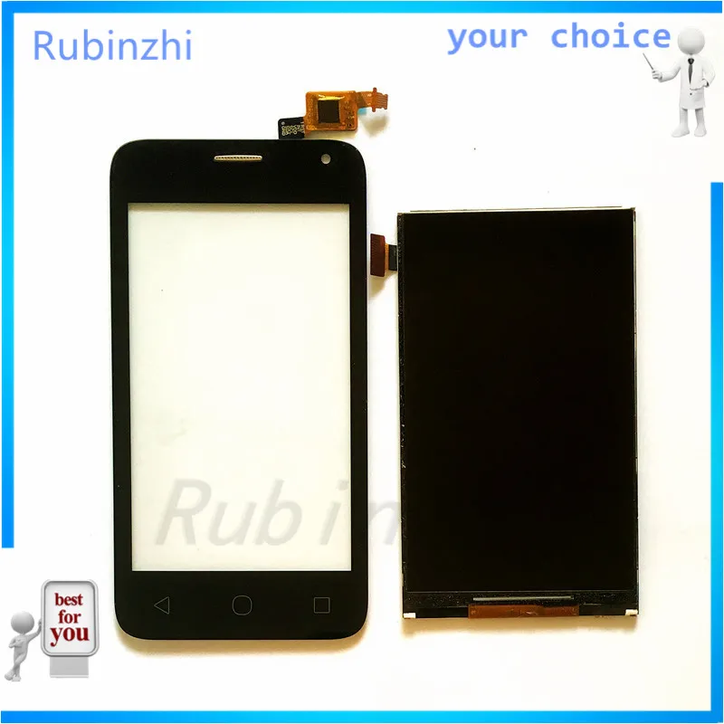 RUBINZHI Touch Sensor For Alcatel One Pixi OT 4024 OT4024 OT-4024 OT4024D 4024D 4024X Screen LCD Display Digitizer | Мобильные