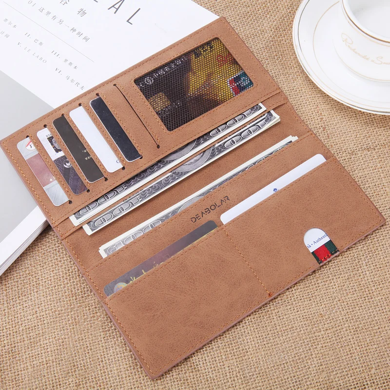 New retro fashion men's quality pu long section ultra-thin wallet leisure large capacity Zipper Multi-card Holder Cash Organizer New retro fashion men's quality pu long section ultra-thin wallet leisure large capacity Zipper Multi-card Holder Cash Organizer