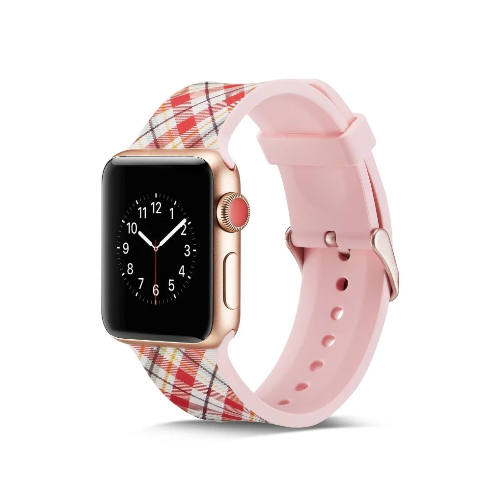 Силиконовый ремешок для Apple Watch 4 44 мм 40 мм силиконовый ремешок для Apple watch series 4 3 2 ремешок для спортивных часов резиновый браслет